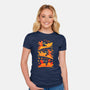 Flying Autumn Kittens-Womens-Fitted-Tee-erion_designs