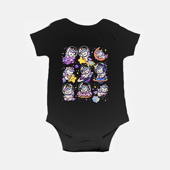 Space Unicorns-Baby-Basic-Onesie-GoshWow