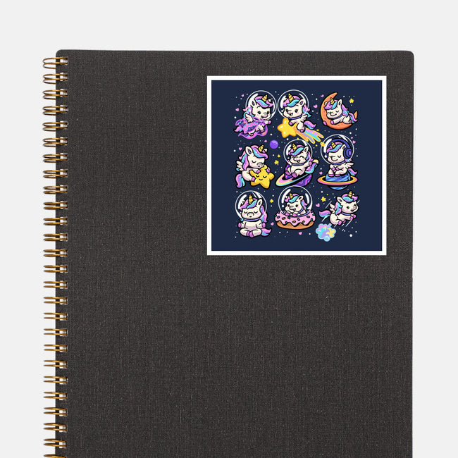 Space Unicorns-None-Glossy-Sticker-GoshWow