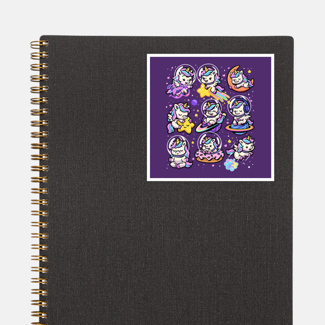 Space Unicorns-None-Glossy-Sticker-GoshWow