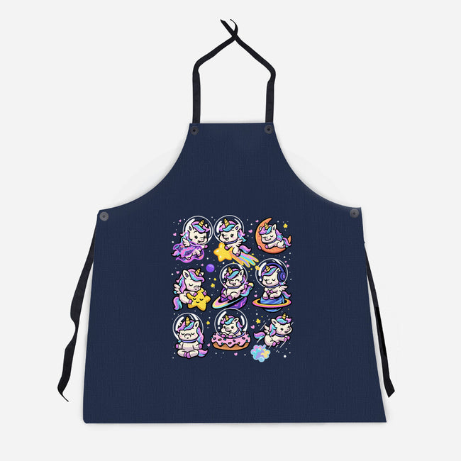 Space Unicorns-Unisex-Kitchen-Apron-GoshWow