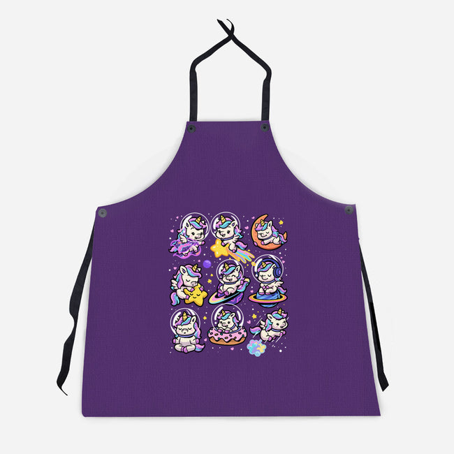 Space Unicorns-Unisex-Kitchen-Apron-GoshWow