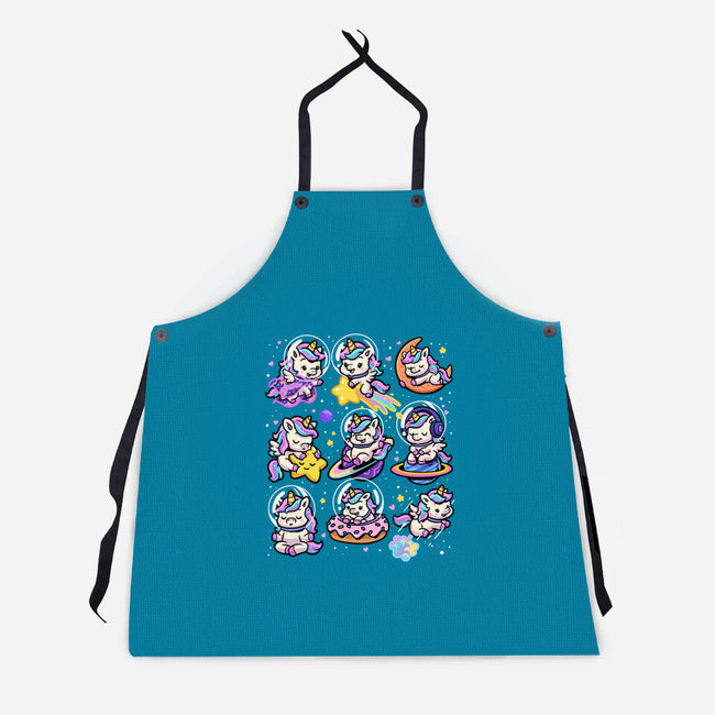 Space Unicorns-Unisex-Kitchen-Apron-GoshWow