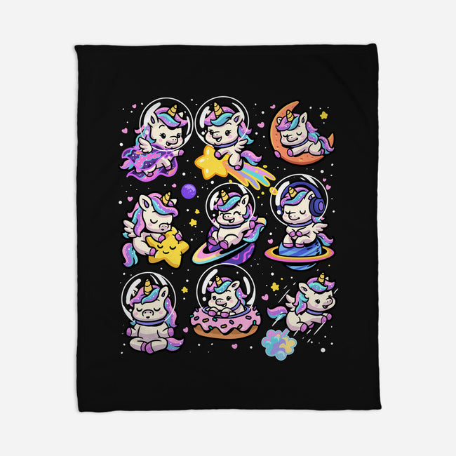 Space Unicorns-None-Fleece-Blanket-GoshWow