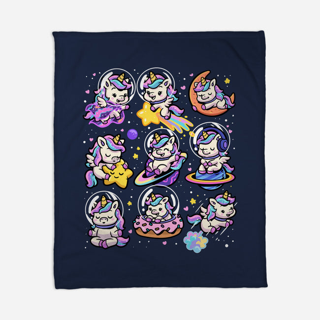 Space Unicorns-None-Fleece-Blanket-GoshWow