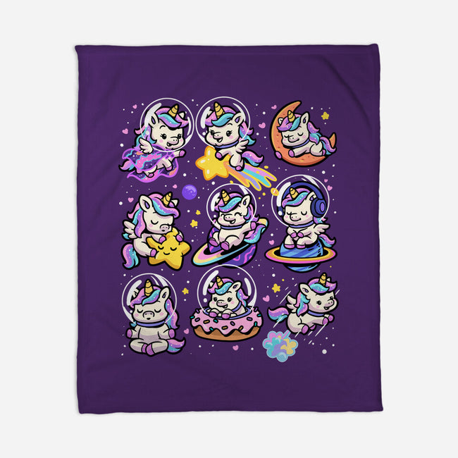 Space Unicorns-None-Fleece-Blanket-GoshWow