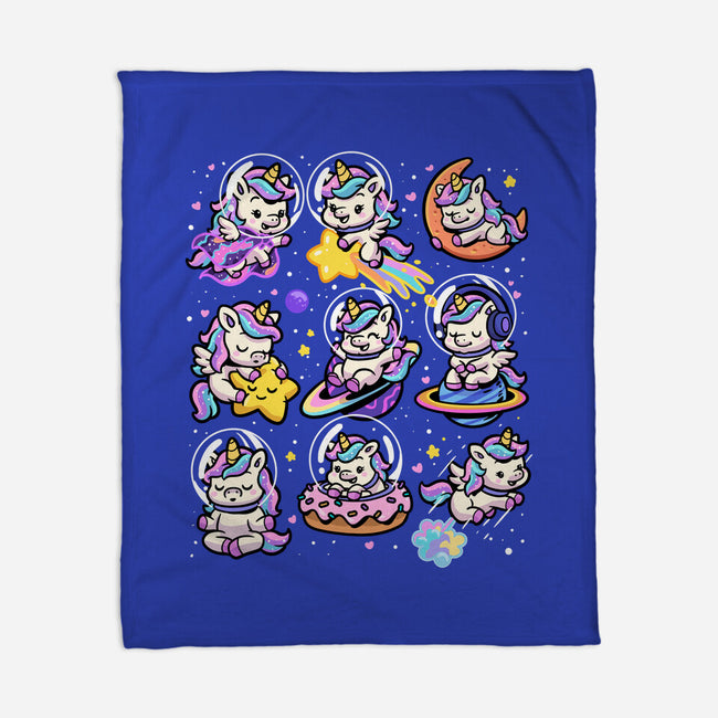 Space Unicorns-None-Fleece-Blanket-GoshWow