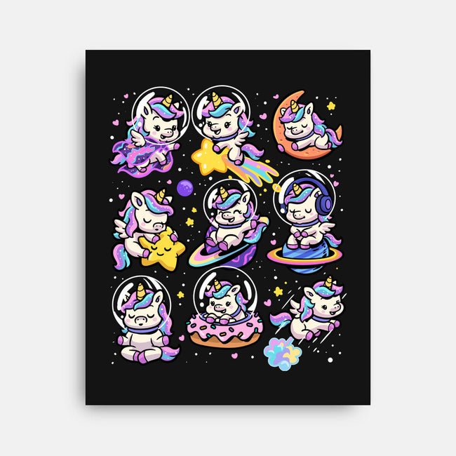 Space Unicorns-None-Stretched-Canvas-GoshWow