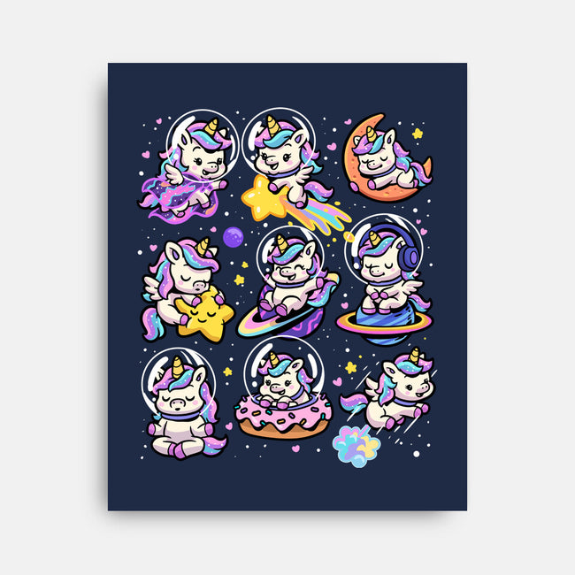 Space Unicorns-None-Stretched-Canvas-GoshWow