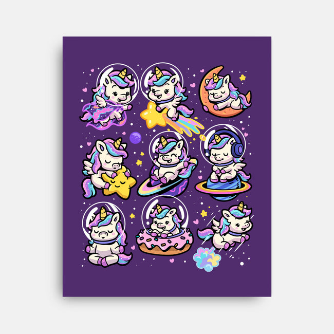 Space Unicorns-None-Stretched-Canvas-GoshWow