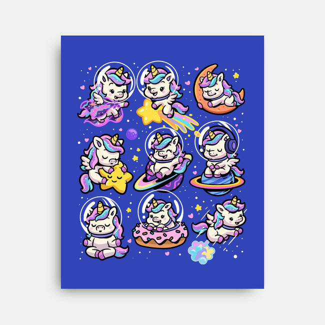 Space Unicorns-None-Stretched-Canvas-GoshWow