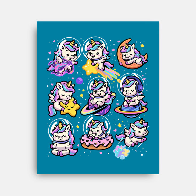Space Unicorns-None-Stretched-Canvas-GoshWow