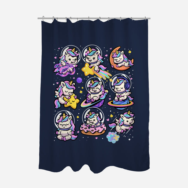 Space Unicorns-None-Polyester-Shower Curtain-GoshWow