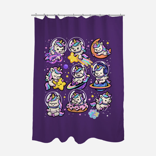 Space Unicorns-None-Polyester-Shower Curtain-GoshWow
