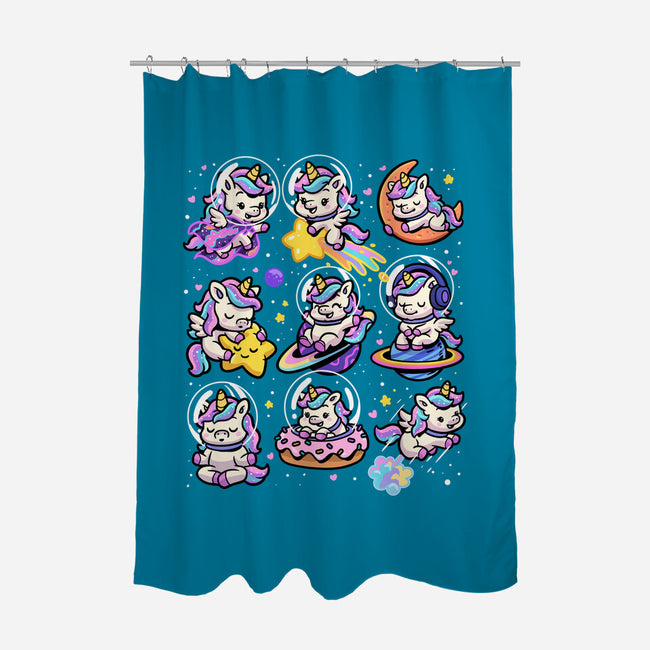 Space Unicorns-None-Polyester-Shower Curtain-GoshWow