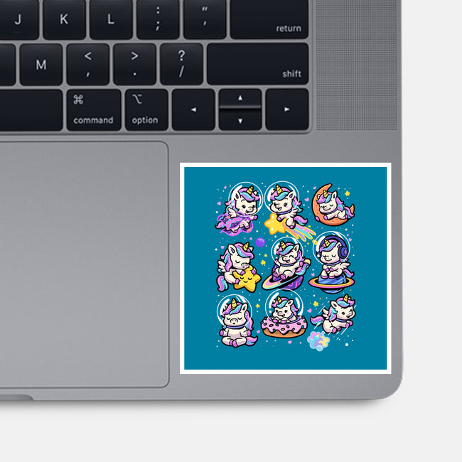 Space Unicorns-None-Glossy-Sticker-GoshWow