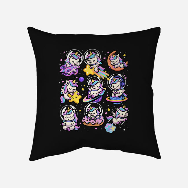Space Unicorns-None-Removable Cover w Insert-Throw Pillow-GoshWow