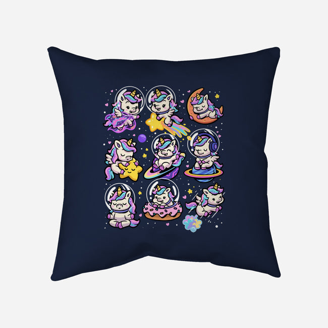 Space Unicorns-None-Removable Cover w Insert-Throw Pillow-GoshWow