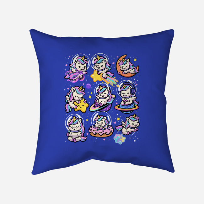 Space Unicorns-None-Removable Cover w Insert-Throw Pillow-GoshWow
