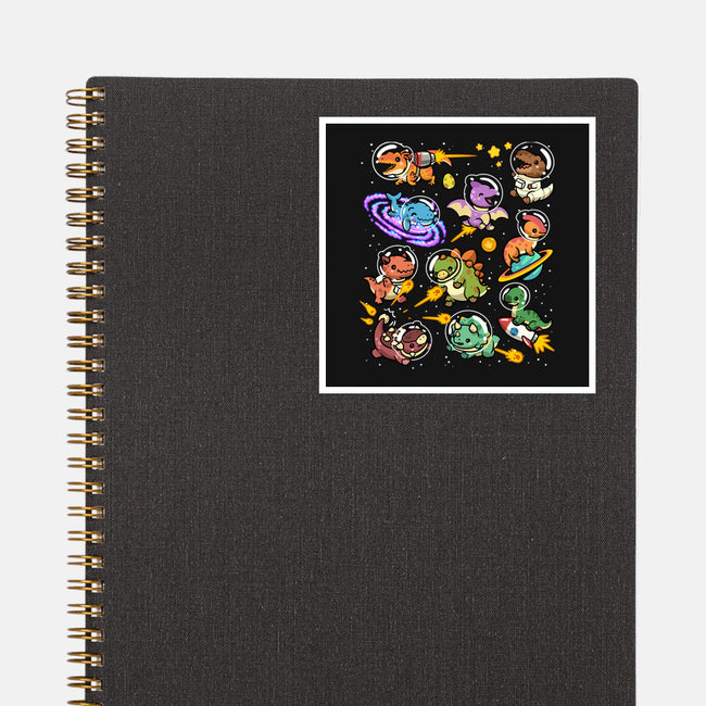 Space Dinosaurs-None-Glossy-Sticker-GoshWow