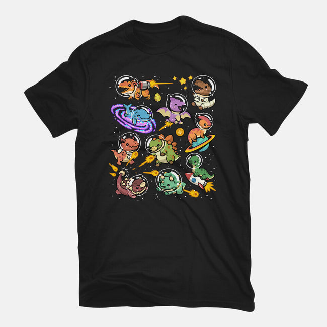 Space Dinosaurs-Womens-Fitted-Tee-GoshWow