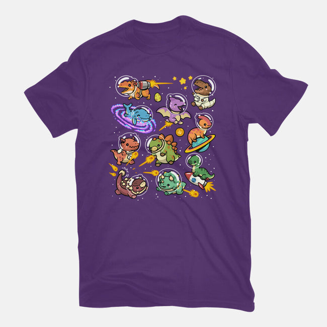 Space Dinosaurs-Womens-Fitted-Tee-GoshWow