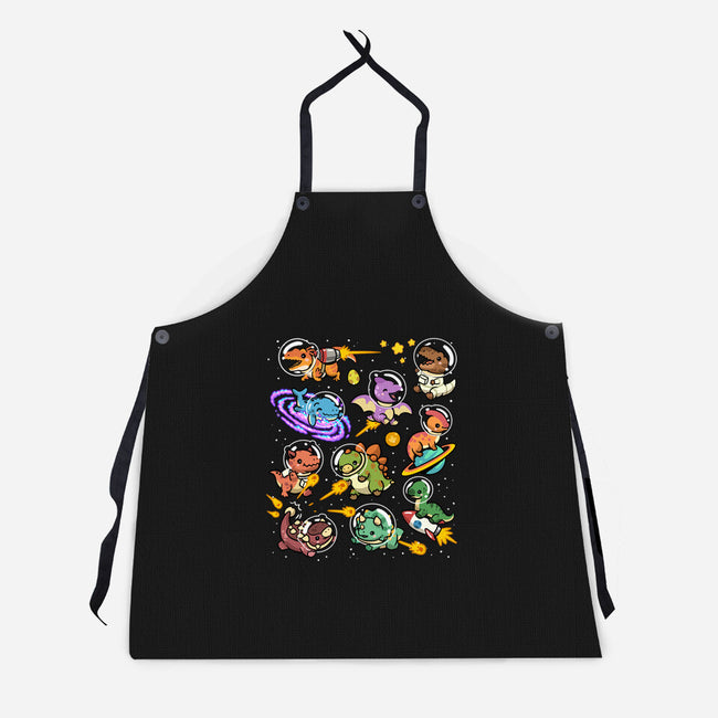 Space Dinosaurs-Unisex-Kitchen-Apron-GoshWow