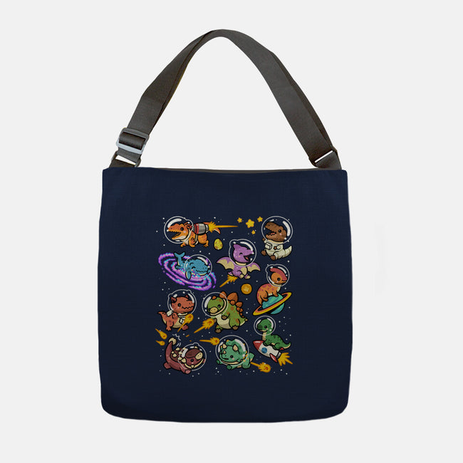 Space Dinosaurs-None-Adjustable Tote-Bag-GoshWow