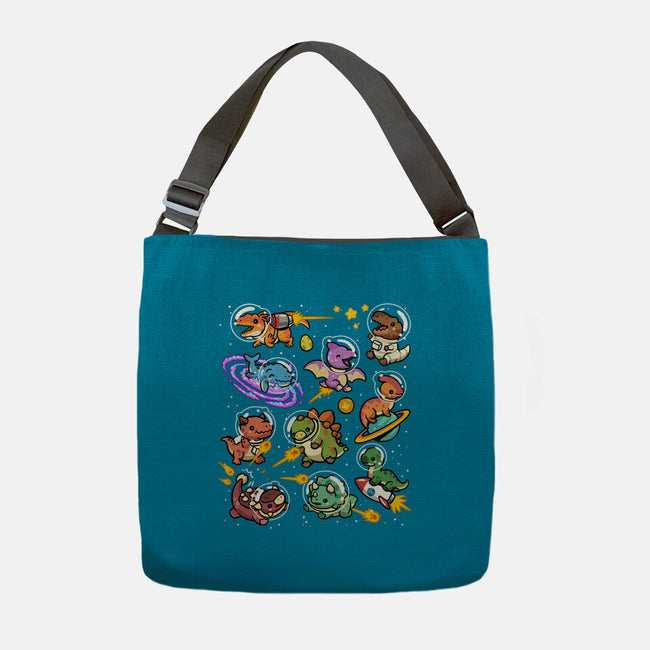 Space Dinosaurs-None-Adjustable Tote-Bag-GoshWow