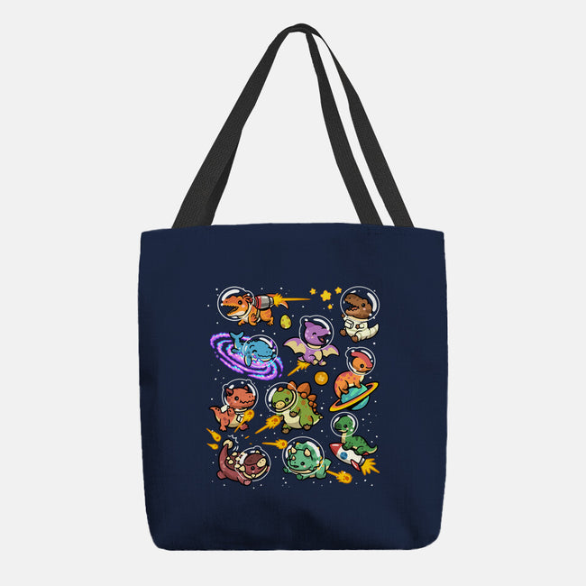 Space Dinosaurs-None-Basic Tote-Bag-GoshWow