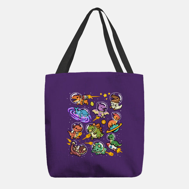 Space Dinosaurs-None-Basic Tote-Bag-GoshWow