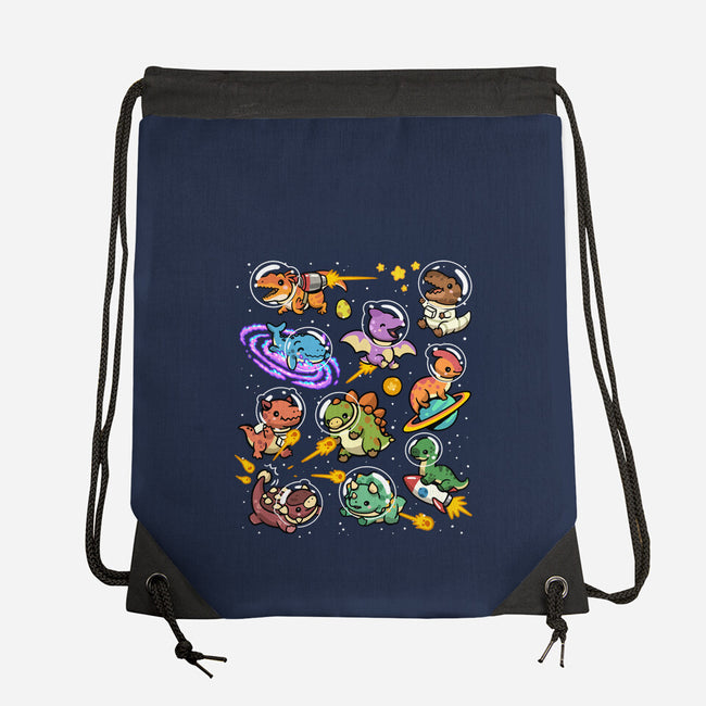 Space Dinosaurs-None-Drawstring-Bag-GoshWow