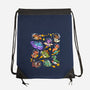 Space Dinosaurs-None-Drawstring-Bag-GoshWow