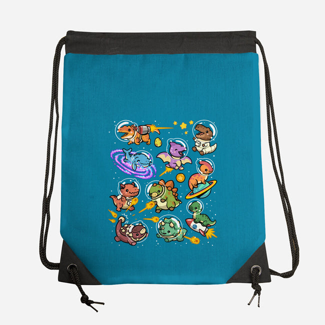 Space Dinosaurs-None-Drawstring-Bag-GoshWow
