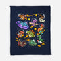 Space Dinosaurs-None-Fleece-Blanket-GoshWow