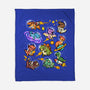 Space Dinosaurs-None-Fleece-Blanket-GoshWow