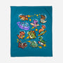 Space Dinosaurs-None-Fleece-Blanket-GoshWow