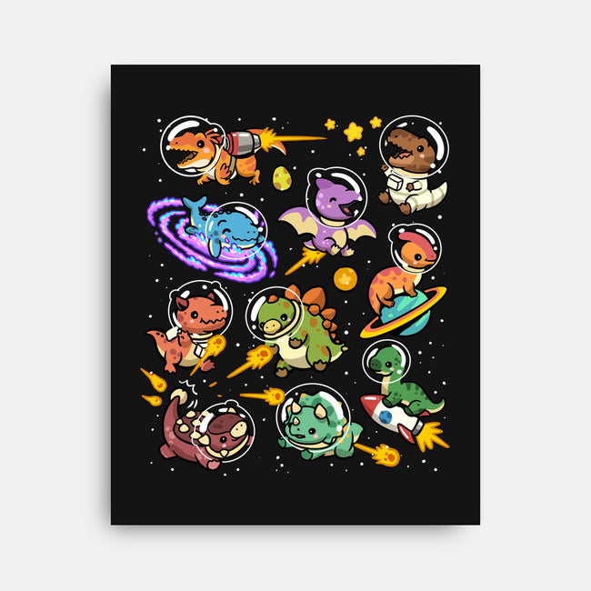 Space Dinosaurs-None-Stretched-Canvas-GoshWow
