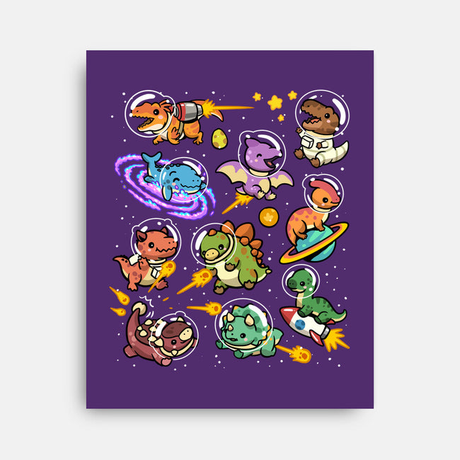Space Dinosaurs-None-Stretched-Canvas-GoshWow