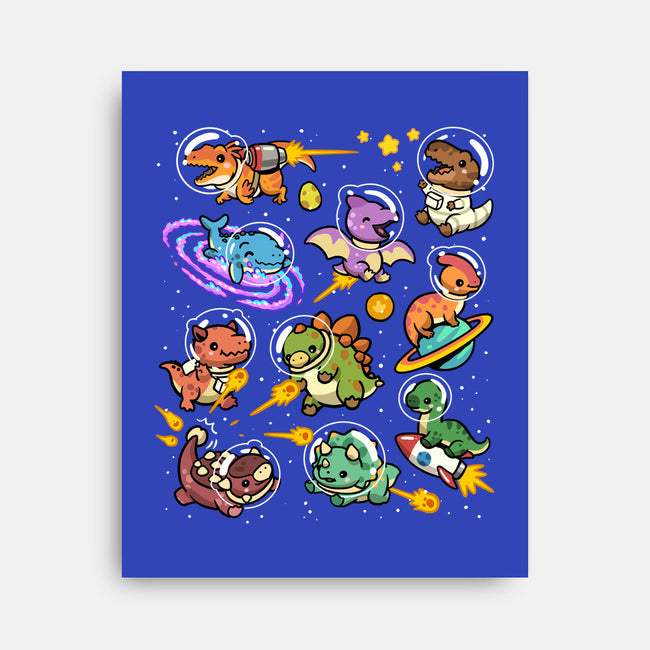 Space Dinosaurs-None-Stretched-Canvas-GoshWow