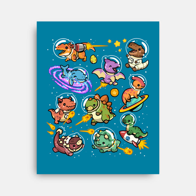 Space Dinosaurs-None-Stretched-Canvas-GoshWow