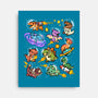 Space Dinosaurs-None-Stretched-Canvas-GoshWow