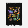 Space Dinosaurs-None-Polyester-Shower Curtain-GoshWow