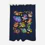 Space Dinosaurs-None-Polyester-Shower Curtain-GoshWow