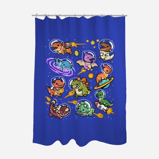 Space Dinosaurs-None-Polyester-Shower Curtain-GoshWow