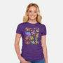 Space Dinosaurs-Womens-Fitted-Tee-GoshWow