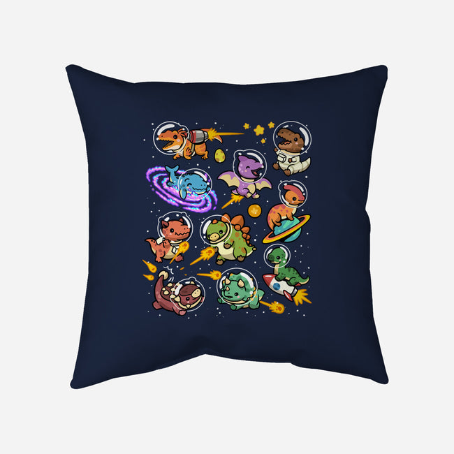 Space Dinosaurs-None-Removable Cover w Insert-Throw Pillow-GoshWow