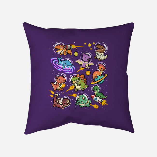 Space Dinosaurs-None-Removable Cover w Insert-Throw Pillow-GoshWow