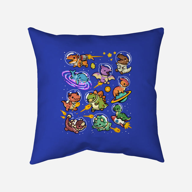 Space Dinosaurs-None-Removable Cover w Insert-Throw Pillow-GoshWow