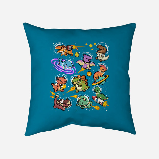 Space Dinosaurs-None-Removable Cover w Insert-Throw Pillow-GoshWow